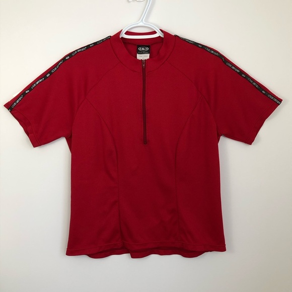 Vintage Red Louis Garneau Cycling Jersey Biking